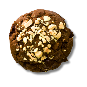 Gluten-free vegan dark chocolate and peanut butter cookie