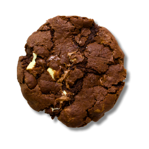 Quadruple chocolate cookie with four types of chocolate