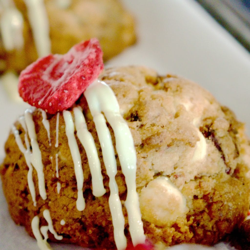 Chilled cookie dough portions used to make thick gooey cookies