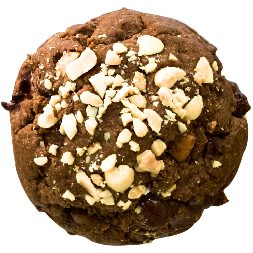 Dark chocolate and peanut butter baked into a thick, indulgent cookie.